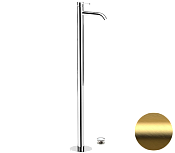 Remer Metrica Смеситель для раковины напольный, д/к, излив 18 см, цвет: oro spazzolato MC18BG