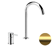 Remer Metrica Смеситель для раковины, без д/к, высота излива 24,1 см, цвет: oro spazzolato MC57LBG