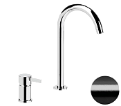 Remer Metrica Смеситель для раковины, без д/к, высота излива 24,1 см, цвет: cromo nero spazzolato MC57LCFP