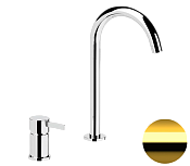 Remer Metrica Смеситель для раковины, без д/к, высота излива 24,1 см, цвет: oro lucido MC57LDO