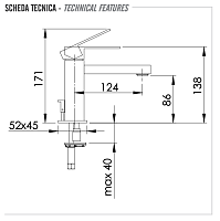 Remer Q-Design Смеситель для раковины, с донным клапаном, высота излива 8,6 см, цвет: cromo QD10