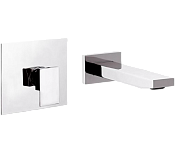 Remer Q-Design Смеситель для раковины, излив 18 см, с внутренней частью, цвет: cromo QD15C