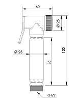 Remer Лейка гигиенического душа, цвет: cromo RB100