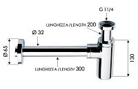Remer Сифон для раковины, цвет: visual inox 958LXV