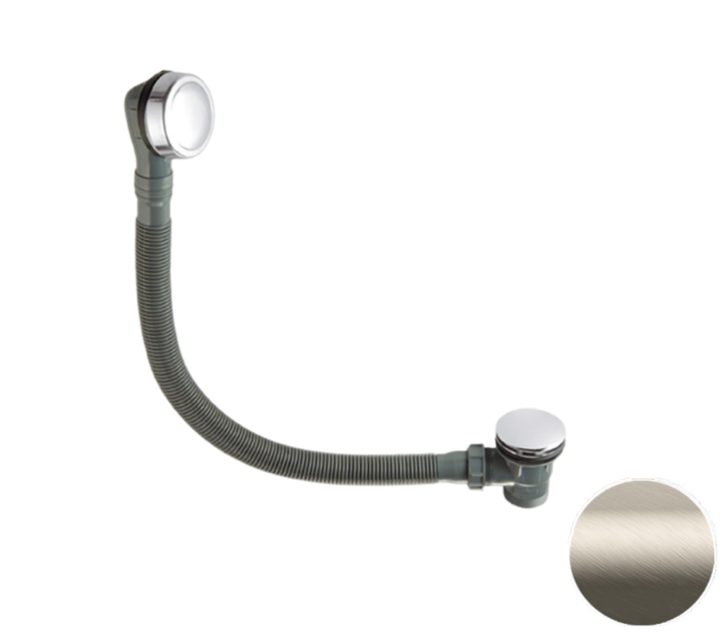 Remer Слив-перелив click-clack для ванны, цвет: visual inox 96PCCXV