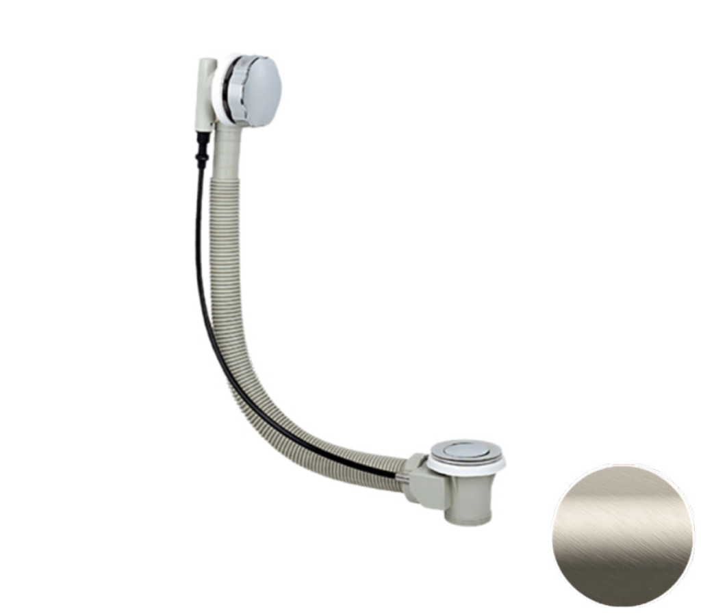 Remer Слив-перелив полуавтоматический для ванны, цвет: visual inox 96PXV