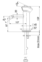 Remer Element Смеситель для биде, без донного клапана, цвет: cromo ET22