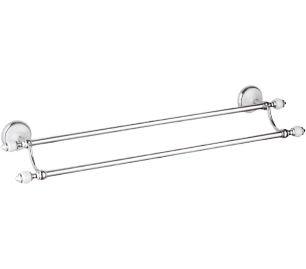 Remer Epoca Полотенцедержатель двойной 60 см, подвесной, латунь, цвет: cromo EP33CR