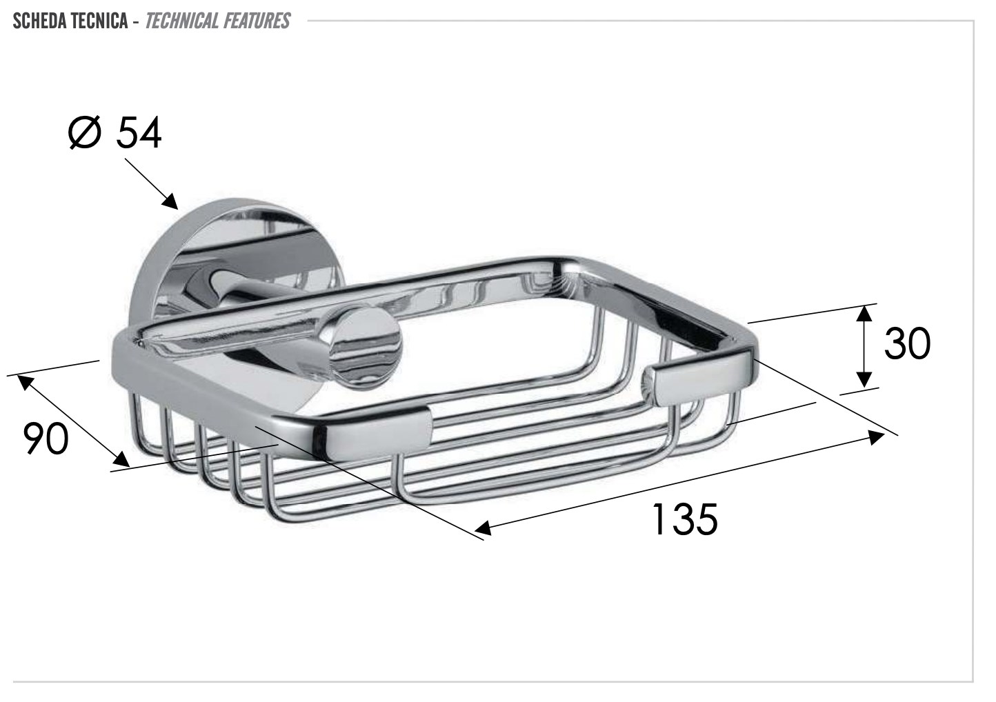 Remer Guest Мыльница, подвесная, цвет: visual inox GS11XV