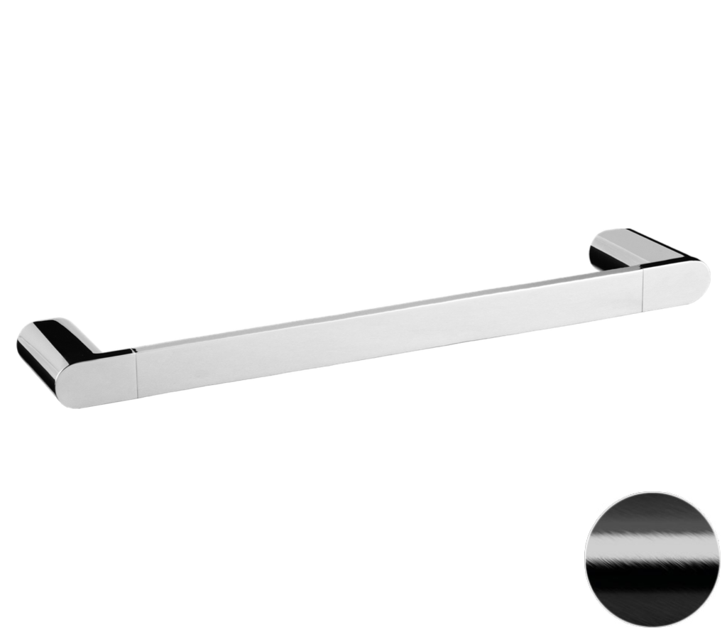 Remer Lounge Полотенцедержатель 40 см, подвесной, латунь, цвет: cromo nero spazzolato LN40CFP