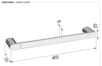 Remer Lounge Полотенцедержатель 40 см, подвесной, латунь, цвет: visual inox LN40XV