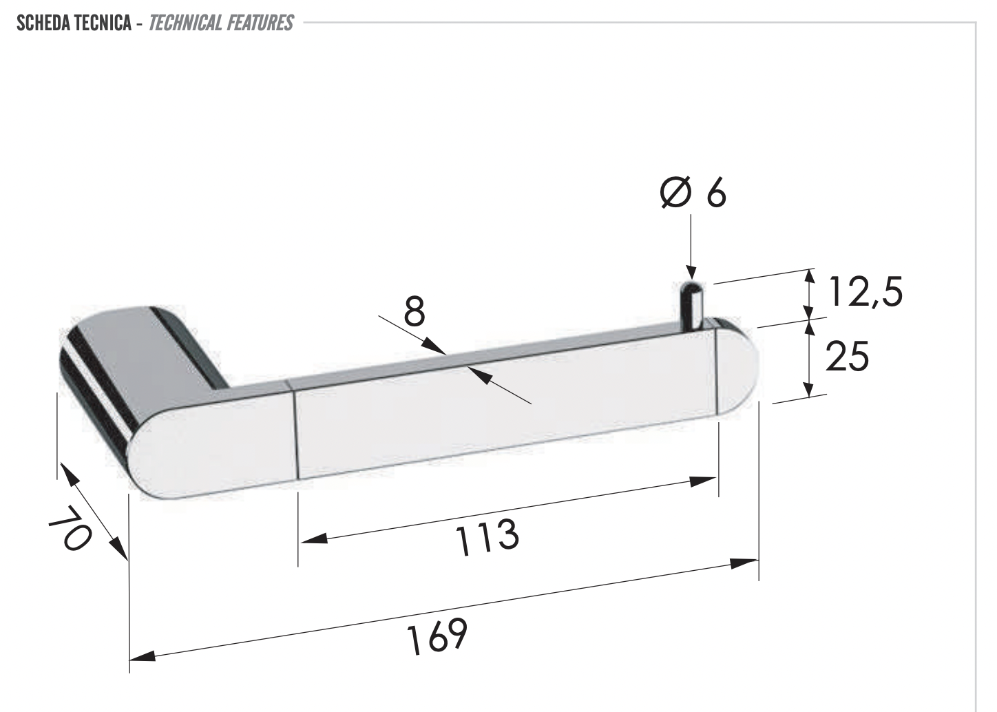 Remer Lounge Держатель туалетной бумаги, подвесной, цвет: visual inox LN61XV