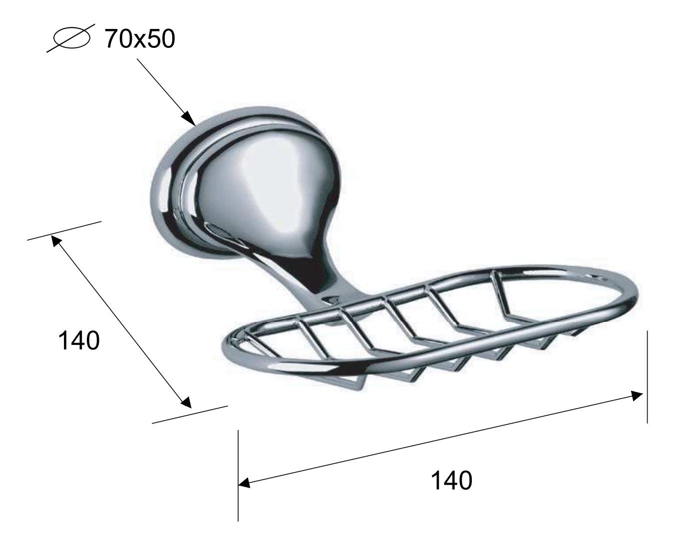 Remer 900 Мыльница-решетка, подвесная, цвет: cromo NV11CR