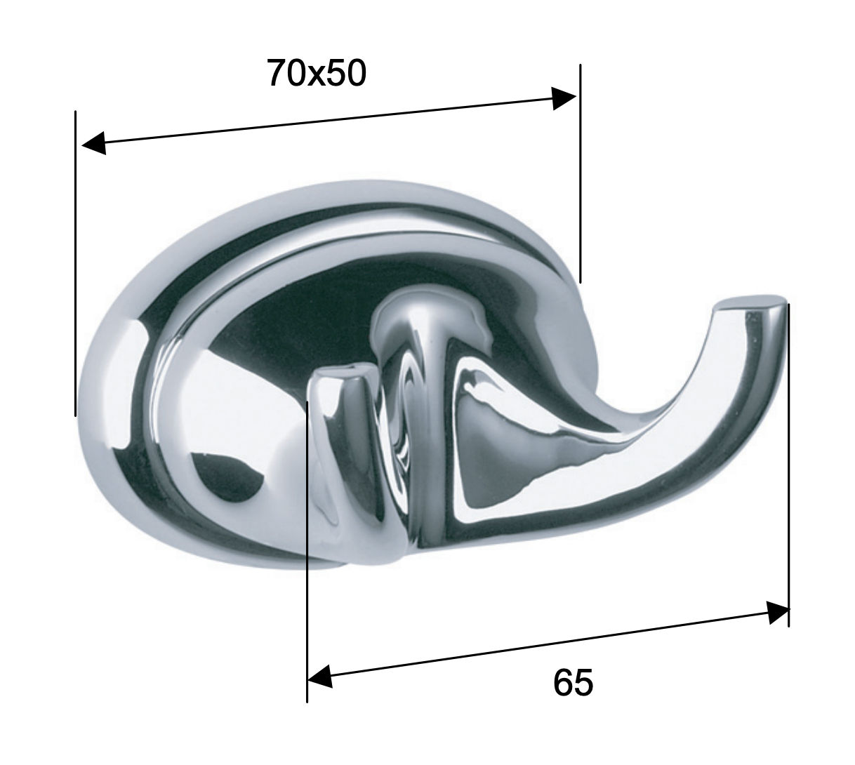 Remer 900 Крючок двойной, цвет: cromo NV50CR