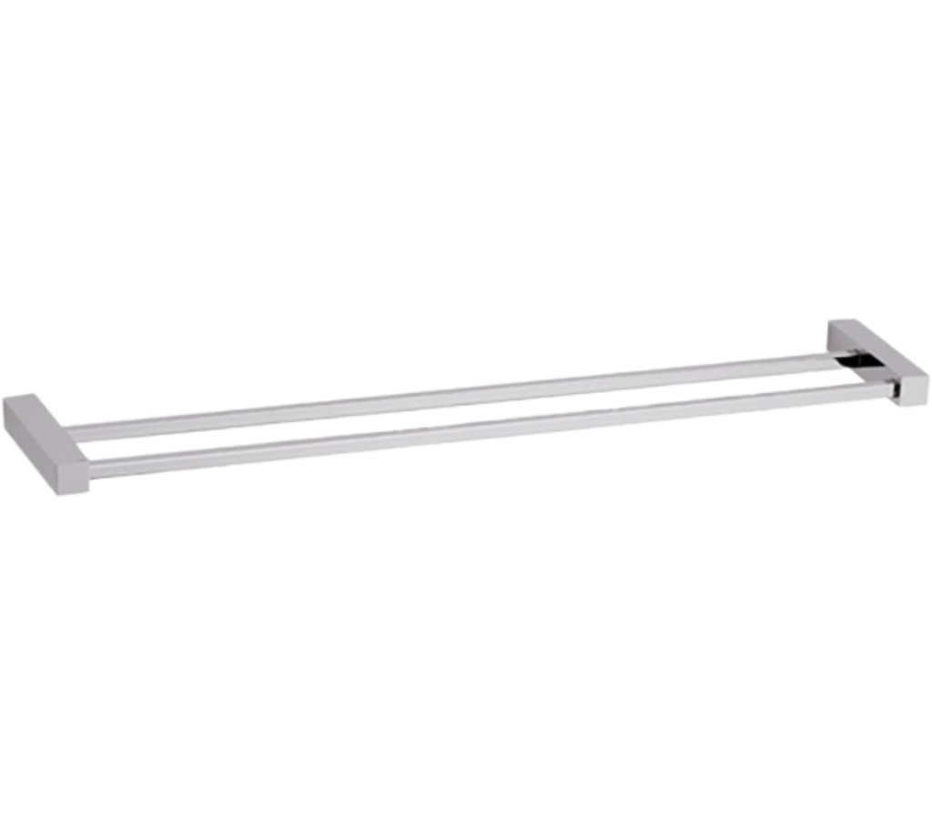 Remer SQ Полотенцедержатель двойной 60 см, подвесной, латунь, цвет: cromo SQ33CR