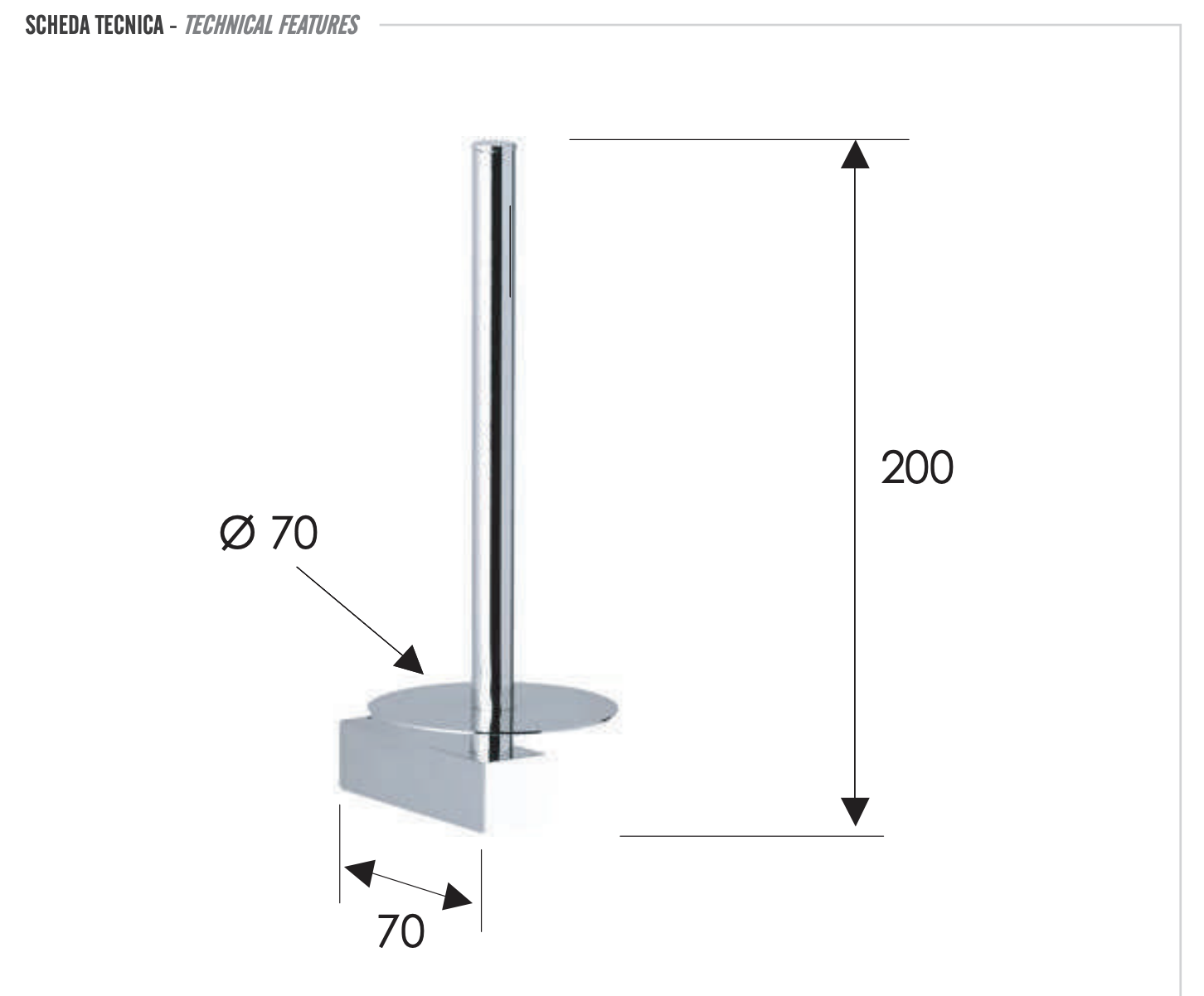 Remer SQ Держатель запасного рулона туалетной бумаги, подвесной, цвет: cromo SQ62CR