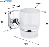 Remer Suite Стакан подвесной, из матового стекла, цвет: cromo SU15CR