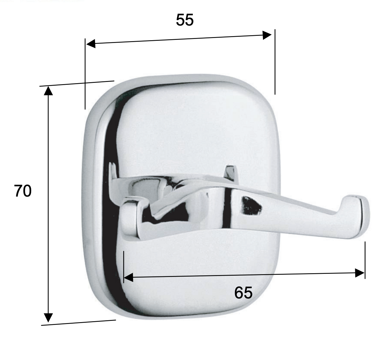 Remer Suite Крючок двойной, цвет: cromo SU50CR