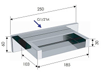 Remer Излив настенный каскадный 10,3 см, цвет: nero opaco 91ZCNO