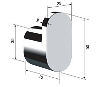 Remer Lounge Крючок для одежды, цвет: oro spazzolato LN50BG