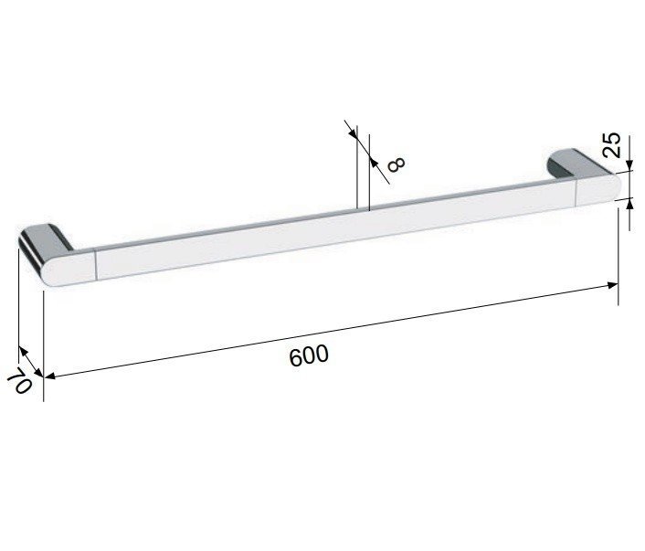 Remer Lounge Полотенцедержатель 60 см, подвесной, латунь, цвет: oro spazzolato LN30BG