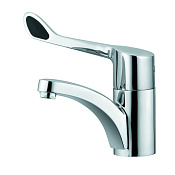 Kludi Medi Care Смеситель для раковины, без д/к, неповор. изл., длина изл. 15 см, цвет: хром/черный 341120534