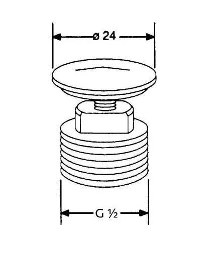 Kludi Заглушка G 1/2 для гермитизации неиспользуемых настенных соединений 7034605-00