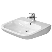 Duravit D-Code Раковина подвесная 60x55,5 см, с переливом, без донного клапана, цвет: белый 23126000002