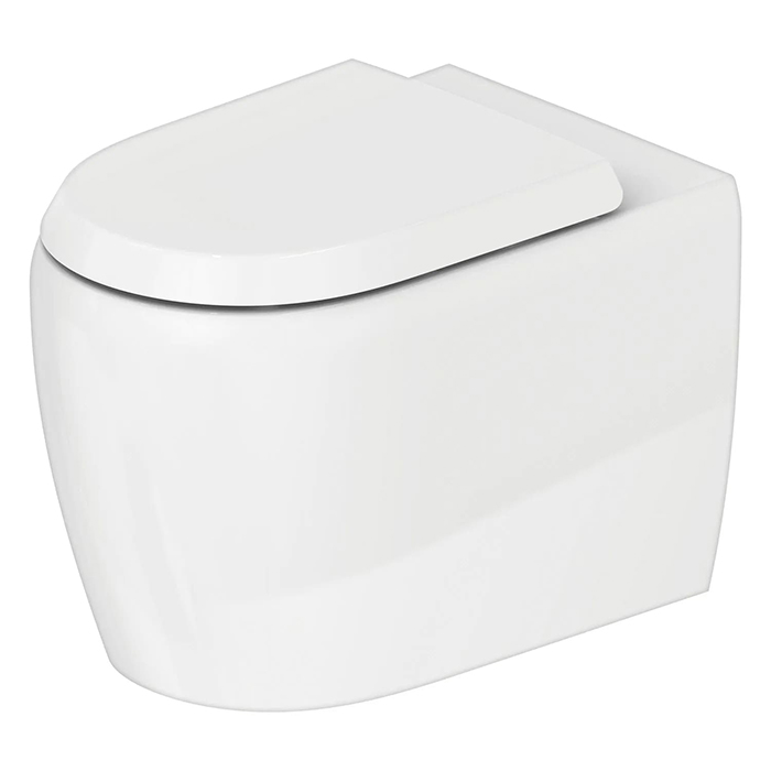 Duravit Qatego Унитаз напольный безободковый 39x60 см, цвет: белый глянцевый 2020090000