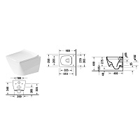 Duravit Viu Унитаз подвесной безободковый 37x48 см, цвет: белый глянцевый 25730900001