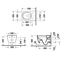 Duravit Soleil by Starck Унитаз подвесной безободковый 37x54 см, цвет: белый глянцевый 2591092000