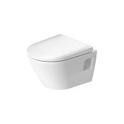Duravit D-Neo Унитаз подвесной безободковый, с крышкой-сиденьем, 37x48 см, цвет: белый 45870900A1 (2587090000+0021690000)