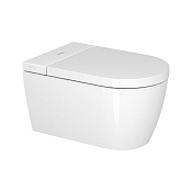 Duravit Starck F Унитаз подвесной безободковый, крышка-сиденье в комплекте, 37,8x57,5см, цвет: белый 650001012004310 (2510092000+612000012000310)