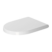 Duravit Starck 3 Крышка-сиденье для унитаза, с микролифтом, крепление нержавеющая сталь, цвет: белый 0063890094