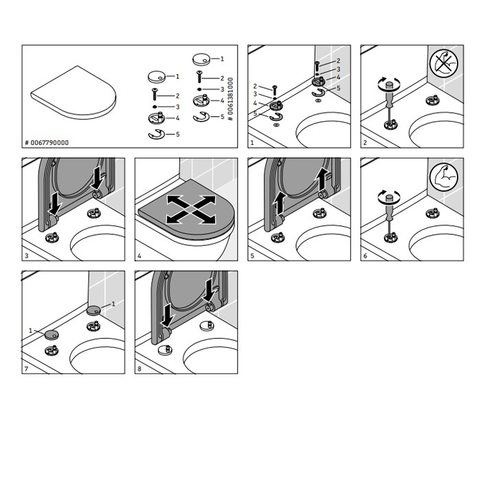 Duravit DuraPlus Крышка-сиденье для унитаза съемная, без микролифта, крепл. нерж. сталь, цвет: белый 0064200000