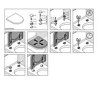 Duravit DuraPlus Крышка-сиденье для унитаза съемная, без микролифта, крепл. нерж. сталь, цвет: белый 0064200000
