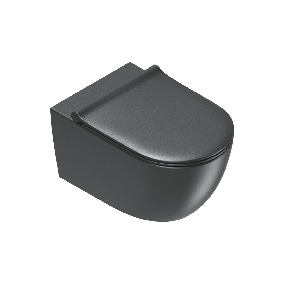 Catalano Sfera Унитаз подвесной безободковый 35x55 см, смыв торнадо, Cataglaze, цвет: черный матовый 0511550022