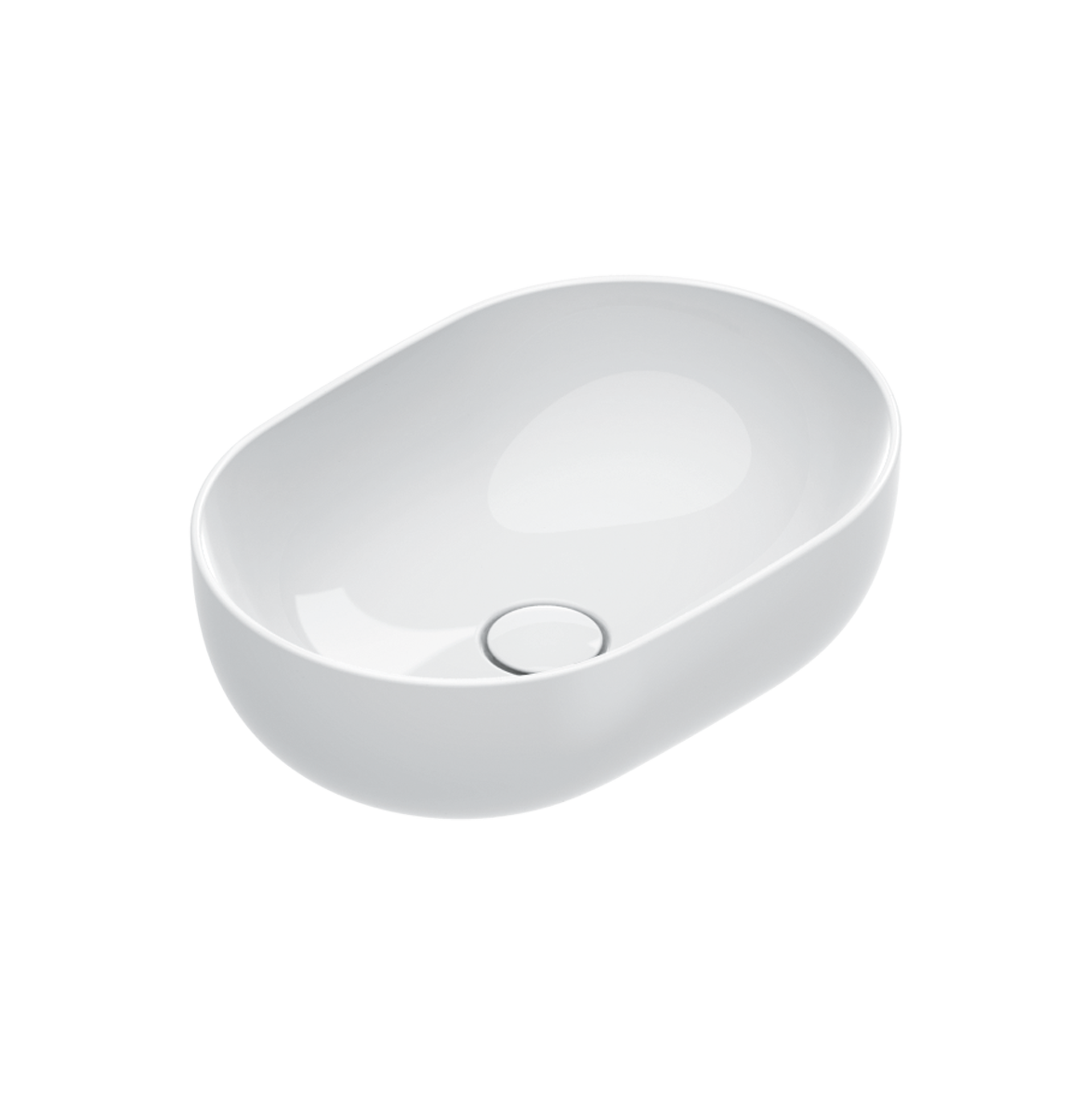 Catalano Sfera Раковина чаша 50x35x16h см, без перелива, покрытие Cataglaze, цвет: белый глянцевый 0522500001