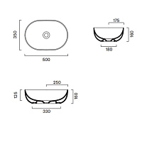 Catalano Sfera Раковина чаша 50x35x16h см, без перелива, покрытие Cataglaze, цвет: белый глянцевый 0522500001