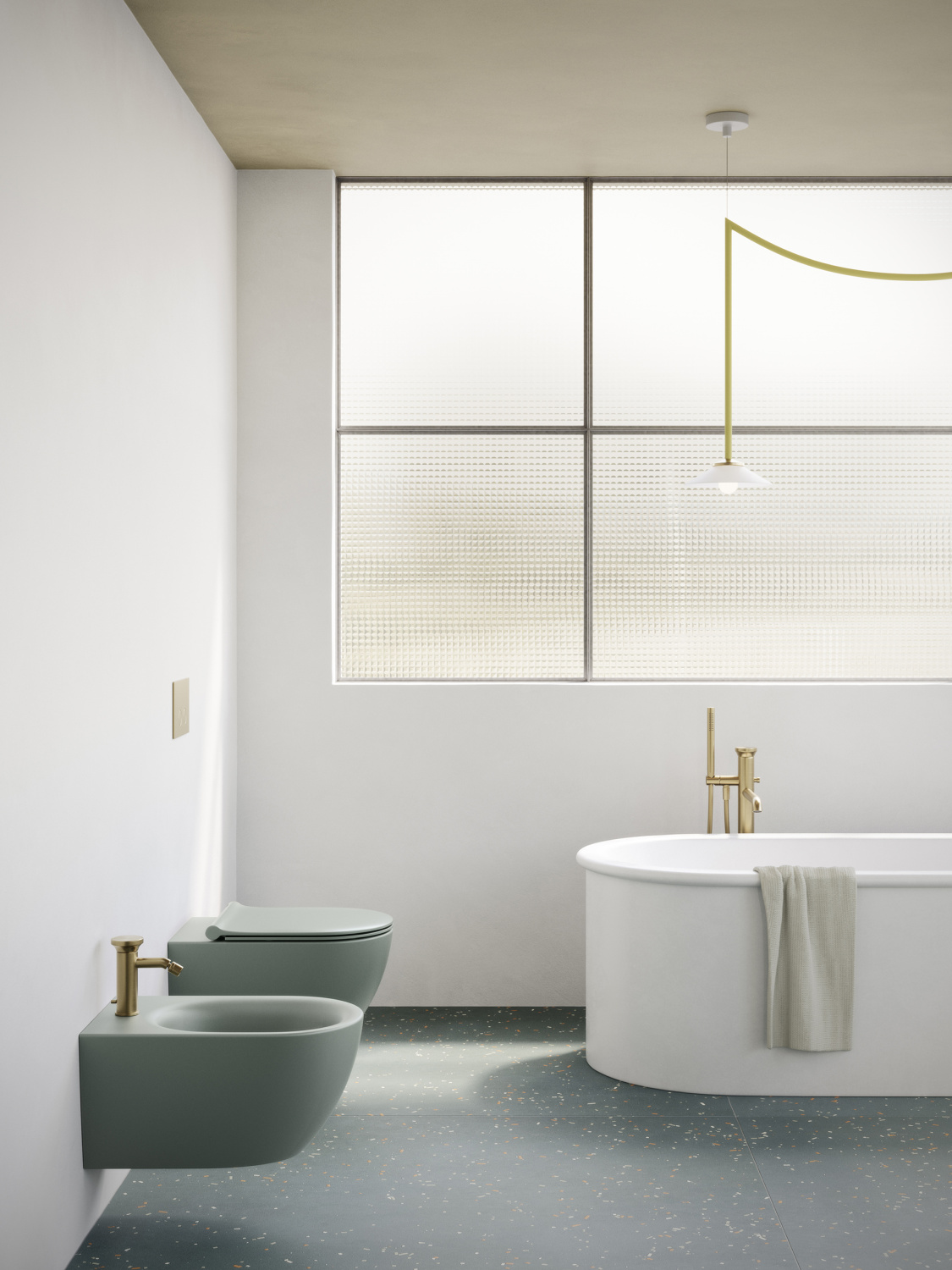 Catalano Sfera Унитаз подвесной безободковый 35x55 см, смыв торнадо, Cataglaze, цвет: acqua матовый 0511550028