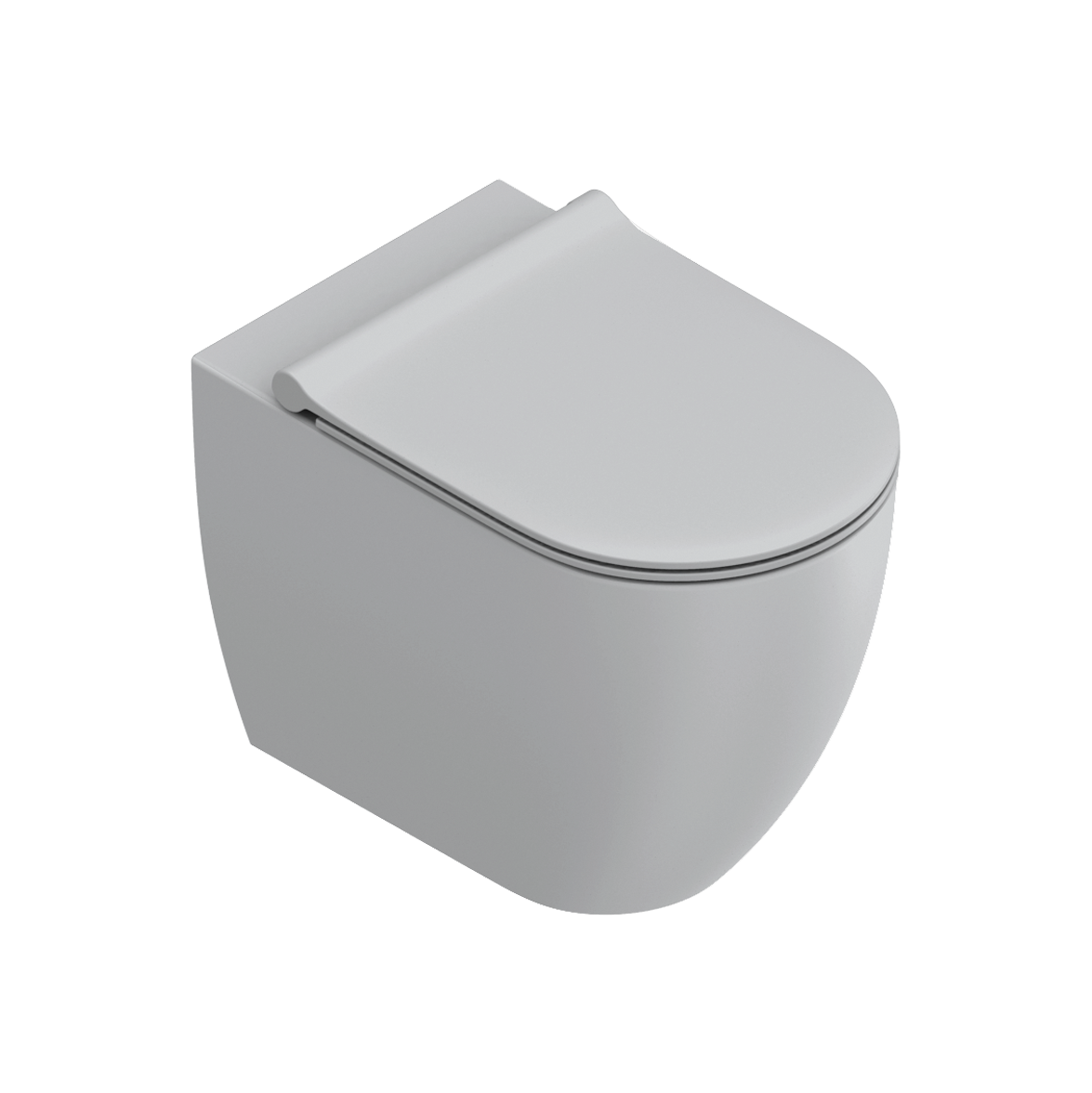 Catalano Sfera Унитаз приставной безободковый 35x55 см смыв торнадо, Cataglaze, цвет: цемент матовый 0514550023