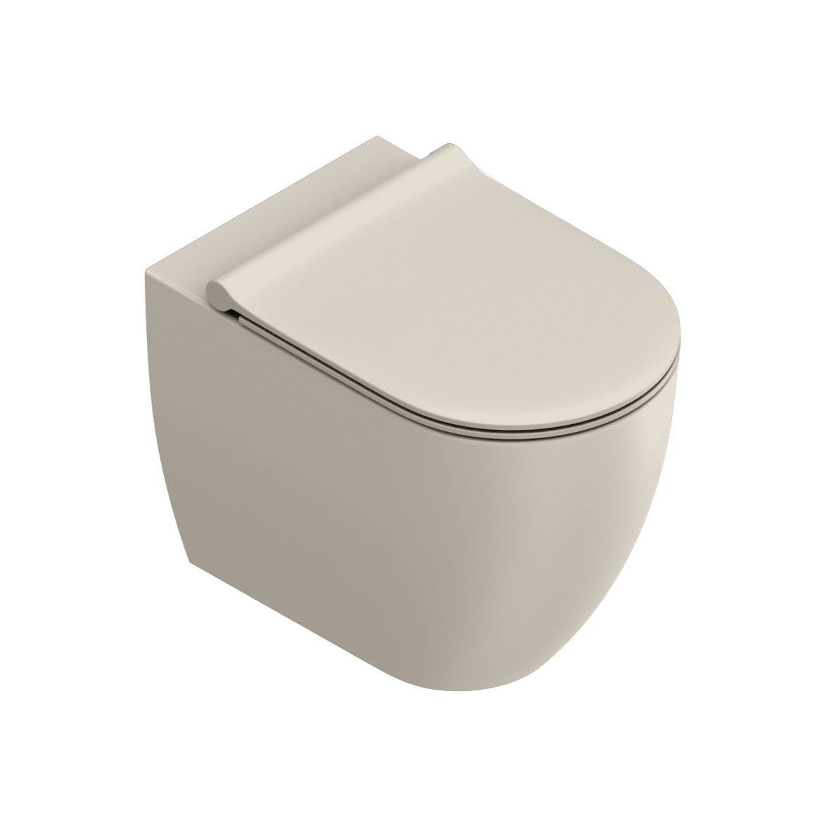 Catalano Sfera Унитаз приставной безободковый 35x55 см смыв торнадо, Cataglaze, цвет: sabbia матовый 0514550029