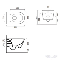 Catalano Sfera Унитаз подвесной безободковый 35x55 см смыв торнадо, Cataglaze, цвет: белый глянцевый 0511650001