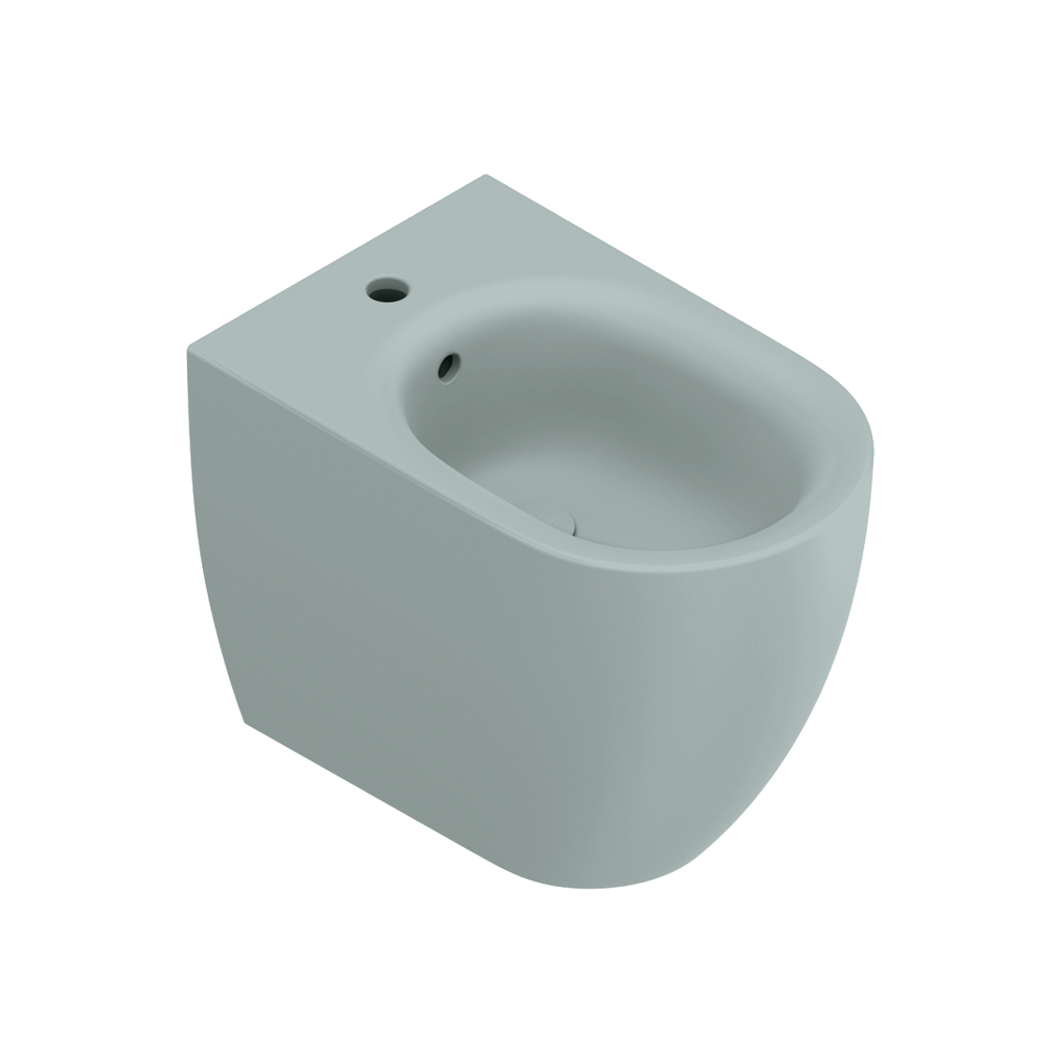 Catalano Sfera Биде приставное 35x55 см, 1 отв., с переливом, покр. Cataglaze, цвет: acqua матовый 0519551028