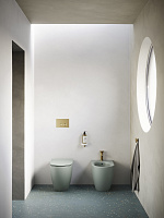 Catalano Sfera Биде приставное 35x55 см, 1 отв., с переливом, покр. Cataglaze, цвет: acqua матовый 0519551028