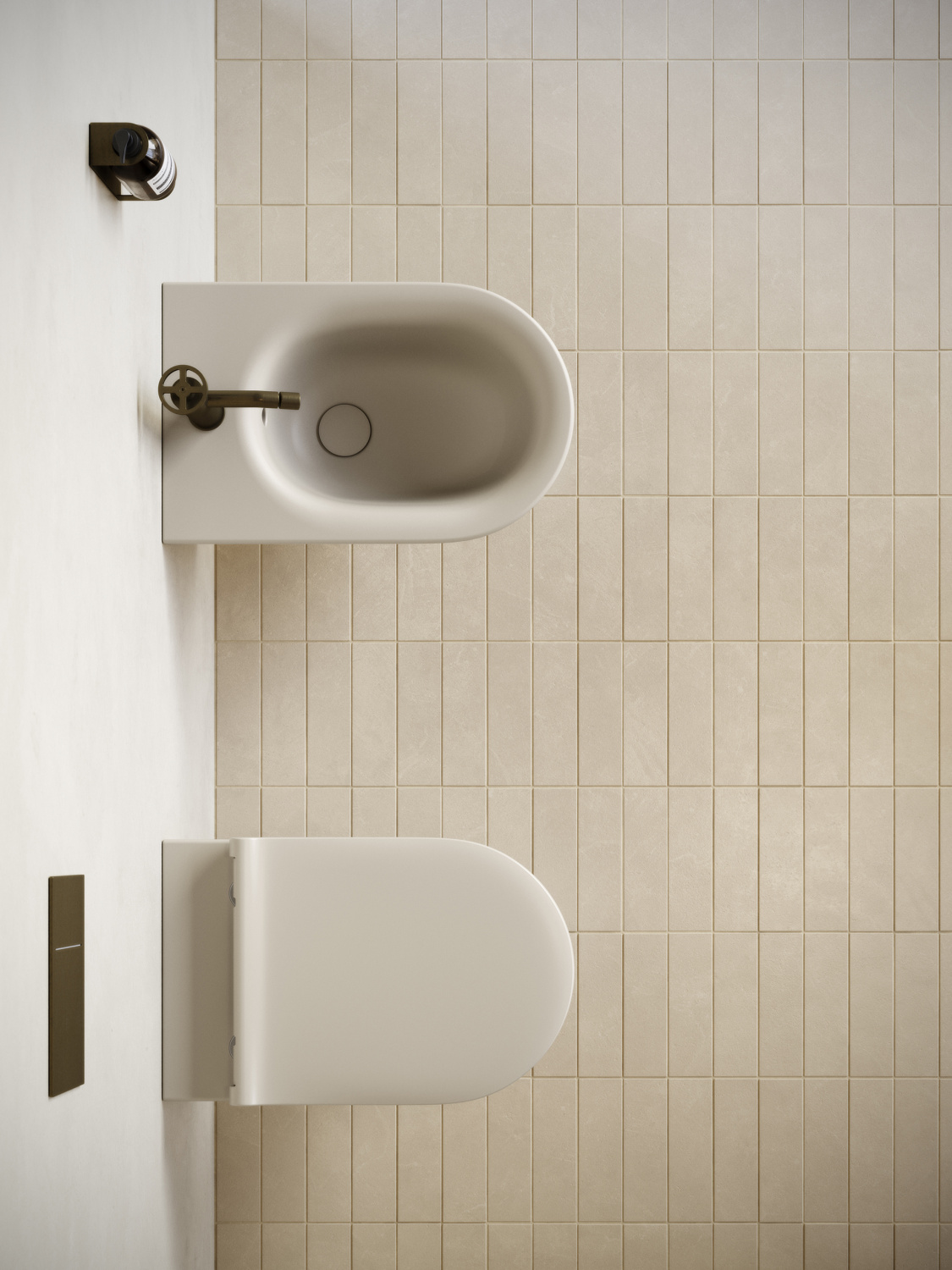 Catalano Sfera Биде подвесное 35x55 см, 1 отв с переливом, покрытие Cataglaze, цвет: sabbia матовый 0518551029