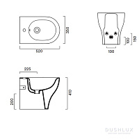Catalano Sfera Биде приставное 35x52 см, 1 отв., с переливом, покр. Cataglaze, цвет: белый глянцевый 0519421001