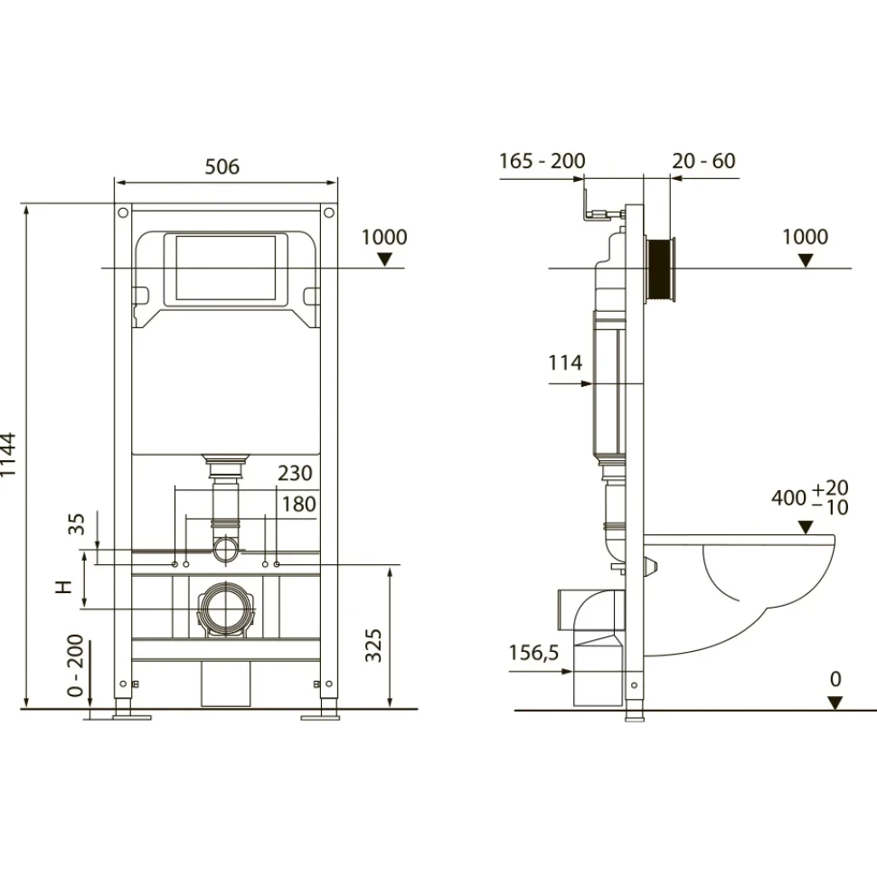 Tece Spring base Инсталляция для унитаза 4 в 1: прямоугольная кнопка, крепление, цвет: хром глянец S401201