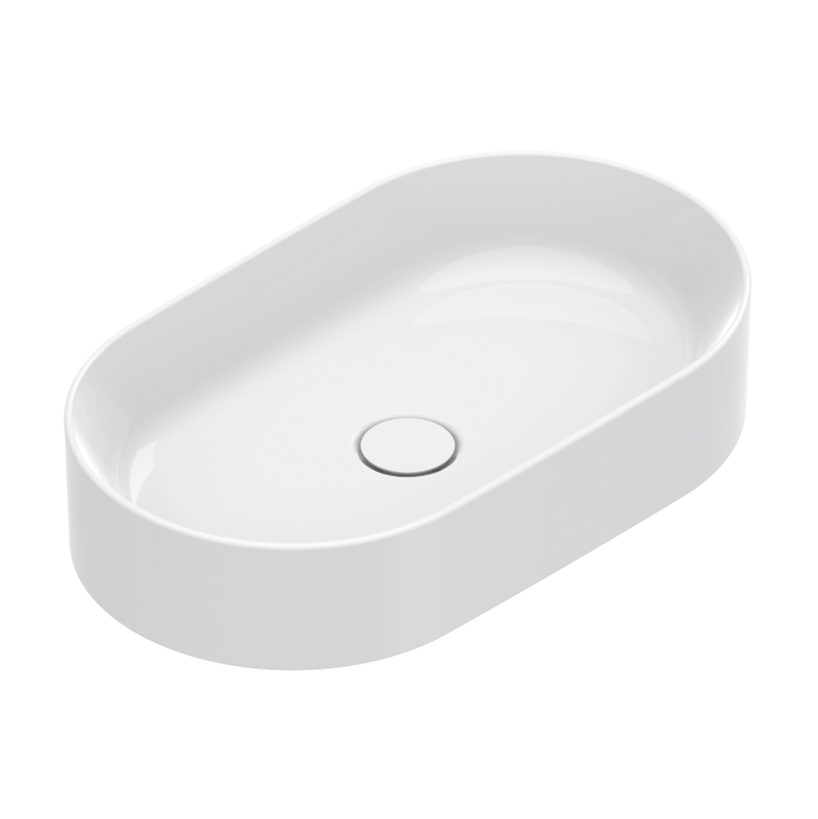 Catalano Zero Раковина чаша 60x35x12h см, без перелива, покрытие Cataglaze, цвет: белый глянцевый 0122600001