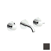 Almar Round Смеситель для раковины, внешняя часть, излив 16,5 см, цвет: PVD polished deep black E210056.DB